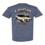 2023 Cruisin official classic car show event t-shirt heather navy Ocean City Maryland