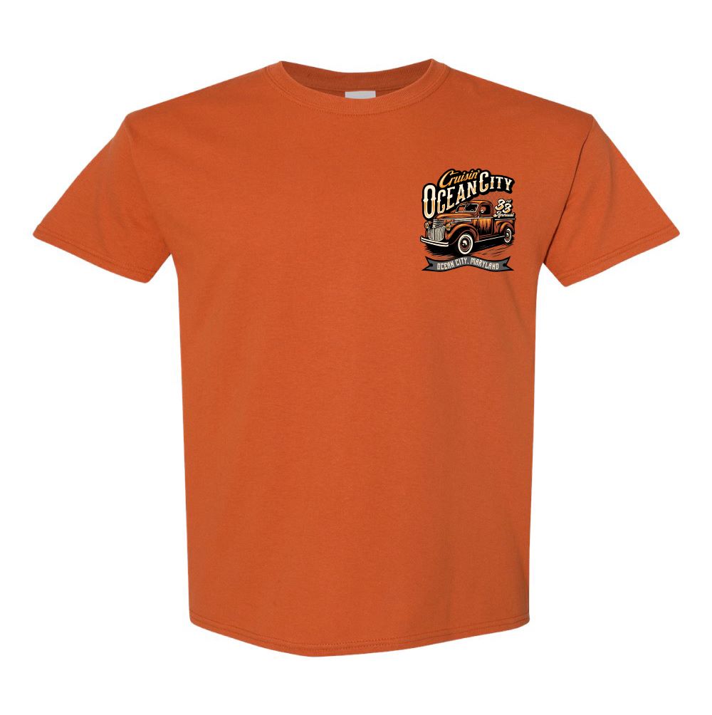 2024 Cruisin official classic car show t-shirt texas orange Ocean