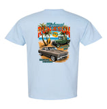 2024 Run to the Sun official car show event t-shirt light blue Myrtle Beach, SC