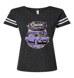 2024 Cruisin official classic car show women's t-shirt charcoal v-neck Ocean City MD