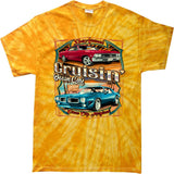 2024 Cruisin official classic car show event youth t-shirt yellow tie dye Ocean City, MD