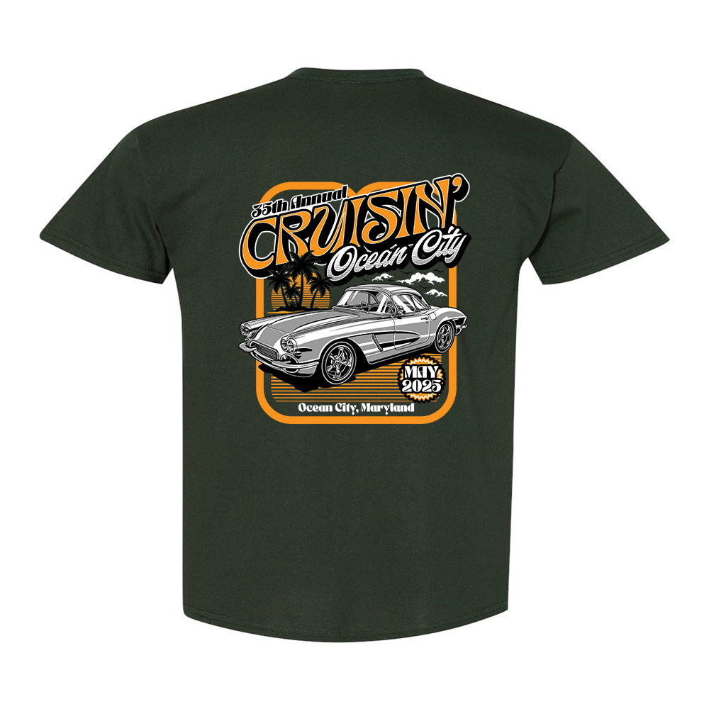 2025年CULLNI クルニ Tシャツ/masu tsts mame cfcl 2025 Cruisin official classic car show t-shirt forest green Ocean