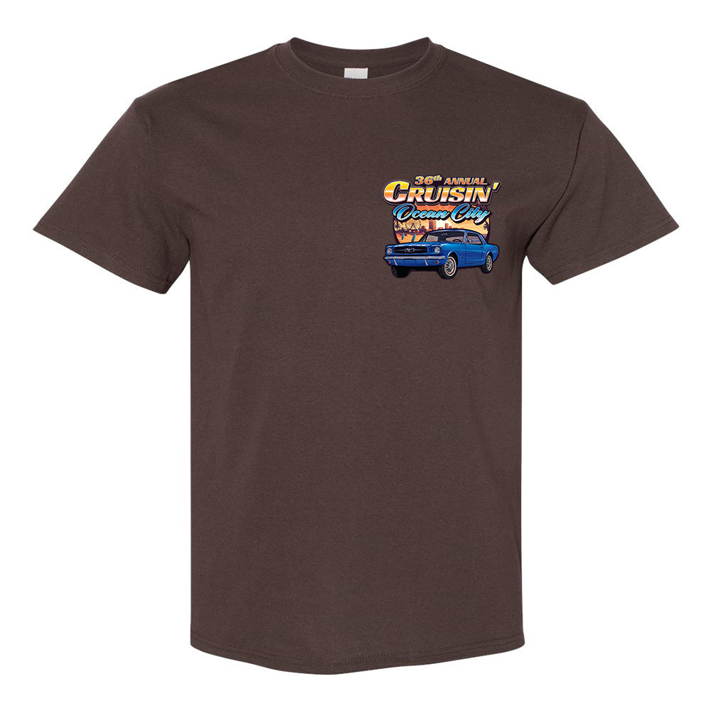 2026 Cruisin official classic car show t-shirt brown Ocean City