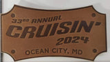 2024 Cruisin Ocean City Leather Hat Patch, Ocean City, Maryland