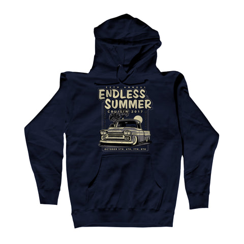 2017 Cruisin Endless Summer official car show event hoodie navy blue Ocean City MD