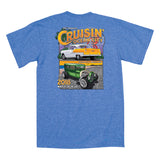 2018 Cruisin official classic car show event t-shirt heather royal blue Ocean City Maryland