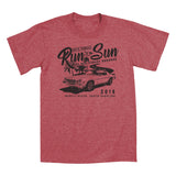2018 Run to the Sun official car show event t-shirt heather red Myrtle Beach, SC