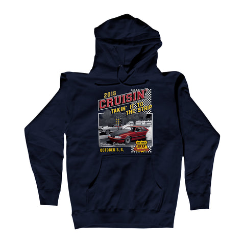2018 Cruisin Endless Summer official car show hoodie Navy Ocean City MD - US 13 Dragway