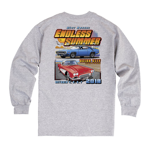 2018 Cruisin Endless Summer official car show athletic gray sweatshirt Ocean City MD