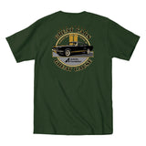 38th Annual Classic Auto Show 2021 event t-shirt short sleeve military green