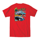 2021 Cruisin official classic car show event t-shirt red Ocean City Maryland