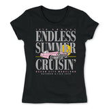 2016 Cruisin Endless Summer car show event women t-shirt black scoop neck Ocean City