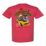2022 Cruisin official classic car show event t-shirt heather red Ocean City Maryland
