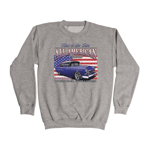 2019 Run to the Sun official car show long sleeve sweatshirt gray Myrtle Beach, SC alt