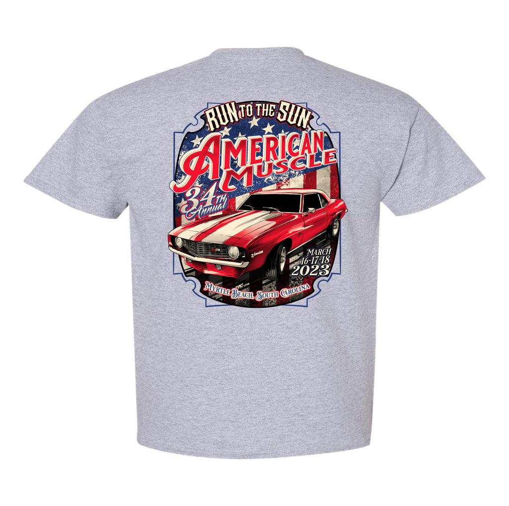 2023 Run to the Sun official car show event t-shirt gray Myrtle Beach, –  Events Apparel