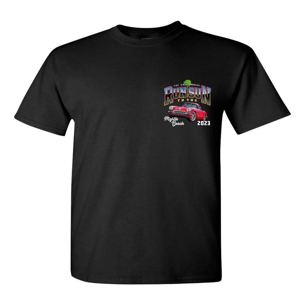 2023 Run to the Sun official car show event tshirt black Myrtle Beach
