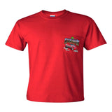 2023 Run to the Sun official car show event t-shirt red with pocket Myrtle Beach, SC