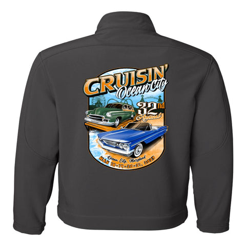 2023 Cruisin Ocean City official car show jacket charcoal Ocean City, MD