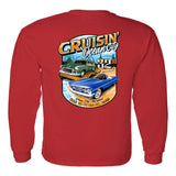 2023 Cruisin official classic car show event long sleeve t-shirt red Ocean City Maryland