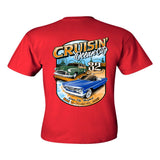 2023 Cruisin official classic car show event pocket t-shirt red Ocean City Maryland
