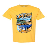 2023 Cruisin official classic car show event youth t-shirt yellow Ocean City, MD