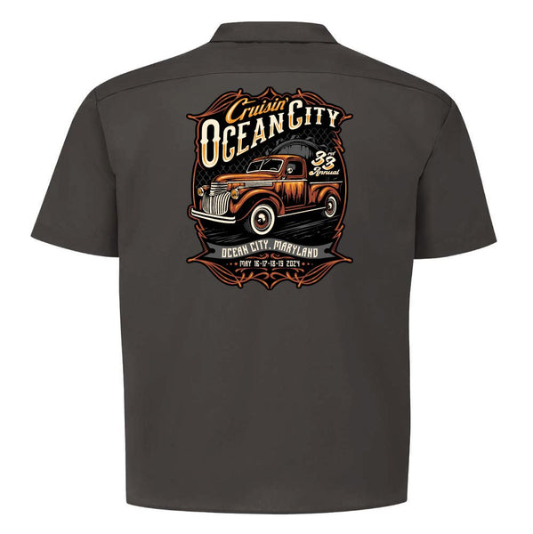 2024 Cruisin official classic car show shop shirt charcoal Ocean