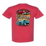 2024 Cruisin official classic car show t-shirt heather red Ocean City Maryland