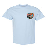 2024 Run to the Sun official car show event t-shirt light blue Myrtle Beach, SC