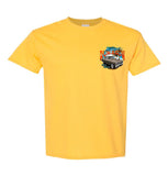 2024 Run to the Sun official car show event t-shirt yellow Myrtle Beach, SC