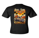2024 Run to the Sun official car show event t-shirt black Myrtle Beach, SC