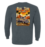 SALE - 2024 Run to the Sun official car show event long sleeve t-shirt dark charcoal Myrtle Beach, SC