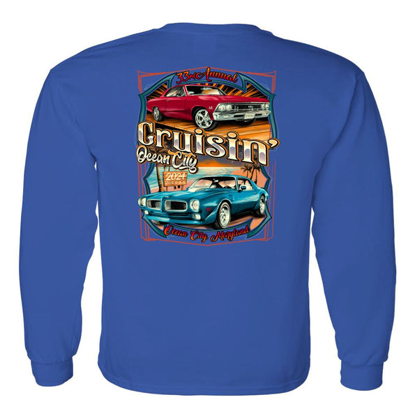 2024 Cruisin official classic car show long sleeve t-shirt royal