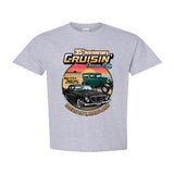 2025 Cruisin official classic car show event youth t-shirt gray Ocean City, MD