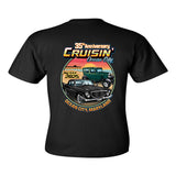 2025 Cruisin official classic car show pocket t-shirt black Ocean City Maryland