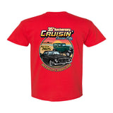 2025 Cruisin official classic car show t-shirt red Ocean City Maryland