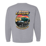 2025 Cruisin official car show long sleeve sweatshirt gray Ocean City Maryland