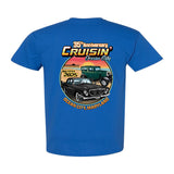 2025 Cruisin official classic car show t-shirt royal blue Ocean City Maryland