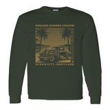 2025 Cruisin Endless Summer official car show long sleeve t-shirt forest green Ocean City MD