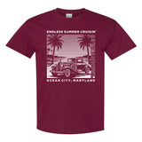 2025 Cruisin Endless Summer official car show t-shirt maroon Ocean City MD