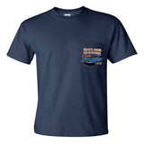 2025 Cruisin Endless Summer official car show pocket t-shirt navy blue Ocean City MD