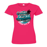 2026 Cruisin official classic car show women's t-shirt hot pink crew-neck Ocean City MD