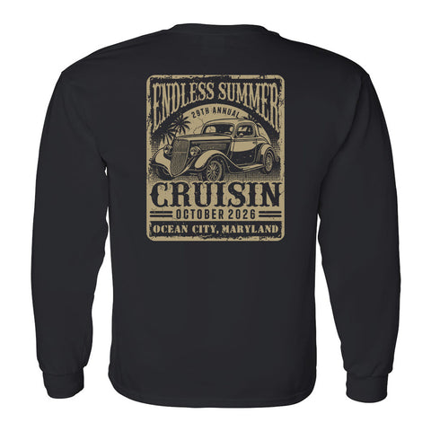 2026 Cruisin Endless Summer official car show long sleeve t-shirt black Ocean City MD