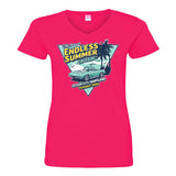 2026 Cruisin Endless Summer official car show women hot pink v-neck t-shirt Ocean City