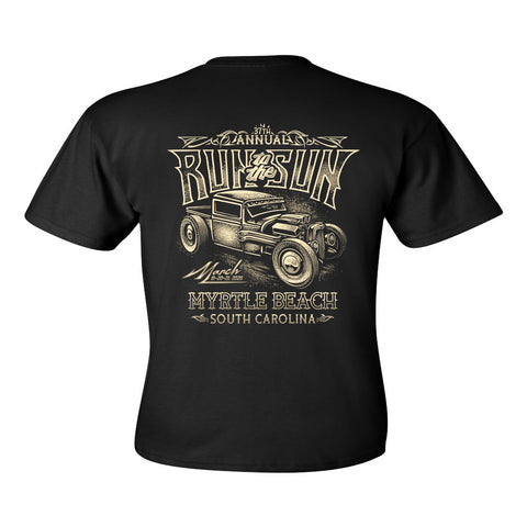 2026 Run to the Sun official car show event t-shirt Black Myrtle Beach, SC