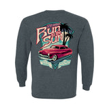 2026 Run to the Sun official car show event long sleeve t-shirt charcoal Myrtle Beach, SC