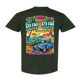 2026 Run to the Sun official car show event t-shirt Forest Green Myrtle Beach, SC