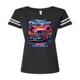 2026 Run to the Sun car show women's cut v-neck charcoal Myrtle Beach, SC