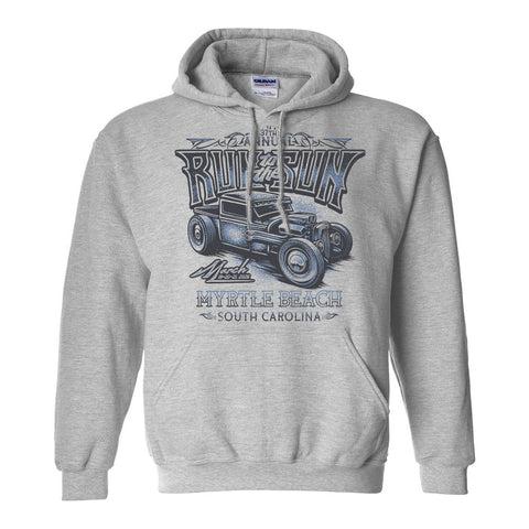 2026 Run to the Sun official car show hooded sweatshirt Sport Gray Myrtle Beach, SC