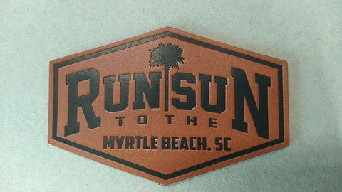 2024 Run to the Sun Official Leather Hat Patch, Myrtle Beach, South Carolina