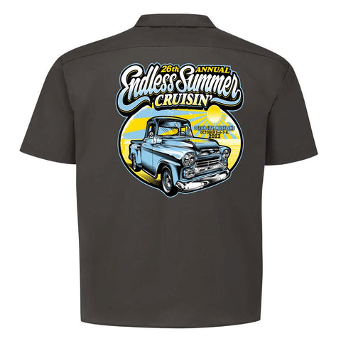 2023 Cruisin Endless Summer official car show shop shirt charcoal Ocean City MD